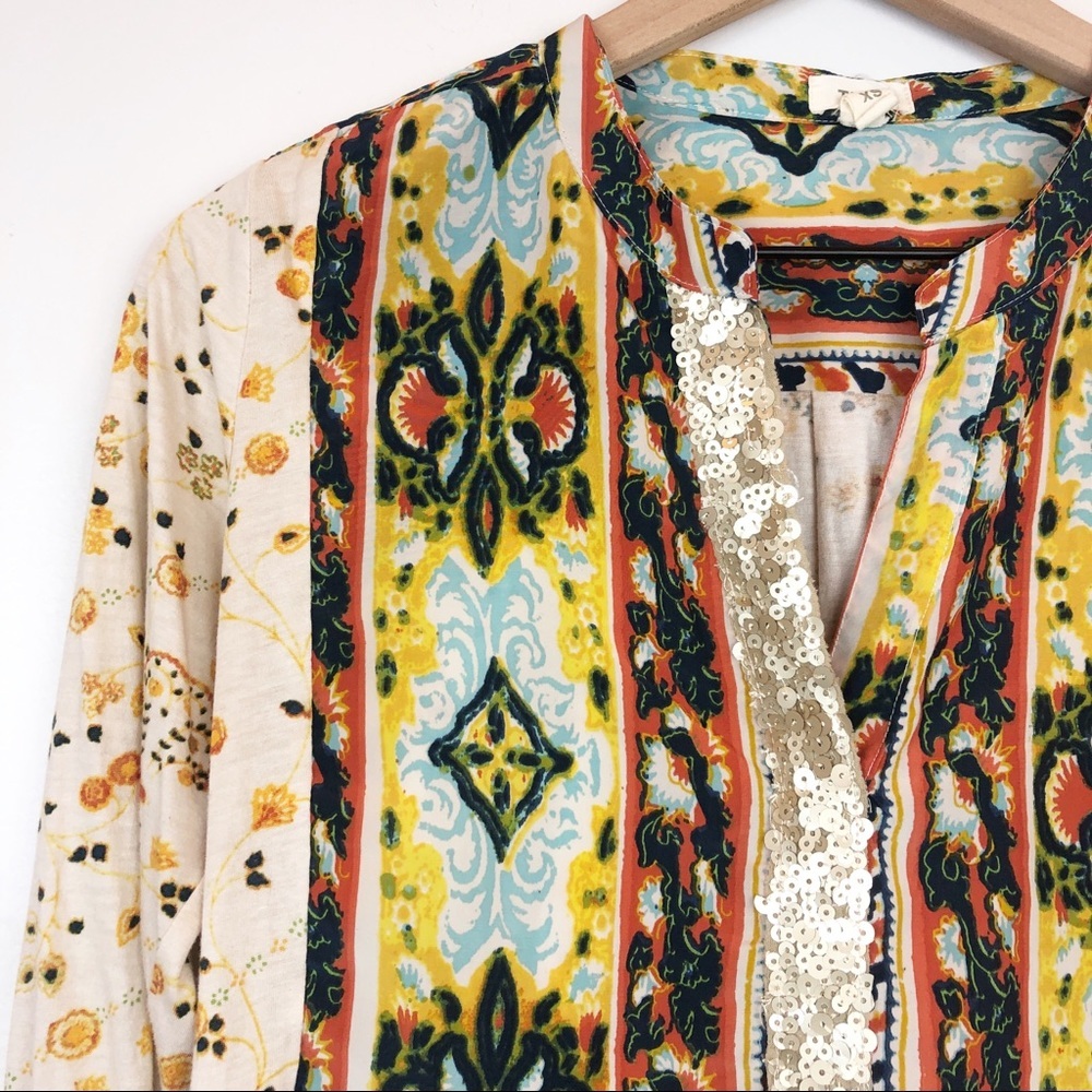 Anthropologie Tiny Devas Sequin Popover Tunic Top - Picture 3 of 7